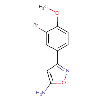 Chemical structure of 3-(3-bromo-4-methoxyphenyl)-1,2-oxazol-5-amine - CSSB00011400130
