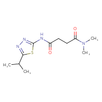 Chemical structure of N,N-dimethyl-N'-[5-(propan-2-yl)-1,3,4-thiadiazol-2-yl]butanediamide - CSSB02005895644