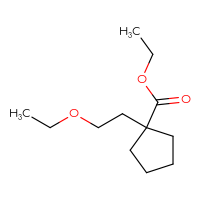 Chemical structure of ethyl 1-(2-ethoxyethyl)cyclopentane-1-carboxylate - CSSB00103306241