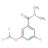 Chemical structure of 3-(difluoromethoxy)-5-fluoro-N,N-dimethylbenzamide - CSSB01150687033