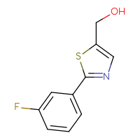 Chemical structure of [2-(3-fluorophenyl)-1,3-thiazol-5-yl]methanol - CSSB00012306649