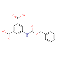 Chemical structure of 5-{[(benzyloxy)carbonyl]amino}benzene-1,3-dicarboxylic acid - CSSB00000236080