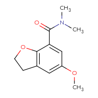 Chemical structure of 5-methoxy-N,N-dimethyl-2,3-dihydro-1-benzofuran-7-carboxamide - CSSB01150687959