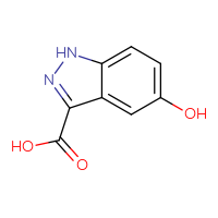 Chemical structure of 5-hydroxy-1H-indazole-3-carboxylic acid - CSSB00000086570