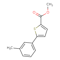 Chemical structure of methyl 5-(3-methylphenyl)thiophene-2-carboxylate - CSSB00010174212