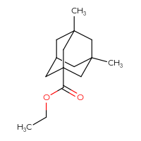 Chemical structure of ethyl 3,5-dimethyladamantane-1-carboxylate - CSSB00000257965