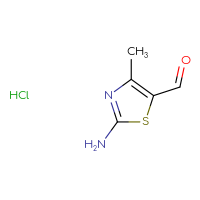 Chemical structure of 2-amino-4-methyl-1,3-thiazole-5-carbaldehyde hydrochloride - CSSB21189751306
