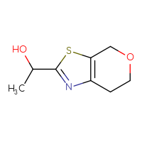 Chemical structure of 1-{4H,6H,7H-pyrano[4,3-d][1,3]thiazol-2-yl}ethan-1-ol - CSSB00011857316