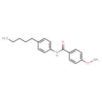 Chemical structure of 4-methoxy-N-(4-pentylphenyl)benzamide - CSSB00104325019