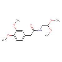 Chemical structure of N-(2,2-dimethoxyethyl)-2-(3,4-dimethoxyphenyl)acetamide - CSSB00020645956
