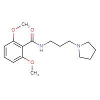 Chemical structure of 2,6-dimethoxy-N-[3-(pyrrolidin-1-yl)propyl]benzamide - CSSB00047418177