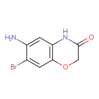 Chemical structure of 6-amino-7-bromo-3,4-dihydro-2H-1,4-benzoxazin-3-one - CSSB03552281578