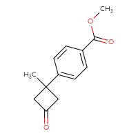 Chemical structure of methyl 4-(1-methyl-3-oxocyclobutyl)benzoate - CSSB06655948828