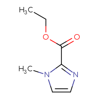 Chemical structure of ethyl 1-methyl-1H-imidazole-2-carboxylate - CSSB00011934284
