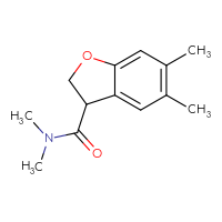 Chemical structure of N,N,5,6-tetramethyl-2,3-dihydro-1-benzofuran-3-carboxamide - CSSB01992778817