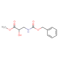 Chemical structure of methyl 3-{[(benzyloxy)carbonyl]amino}-2-hydroxypropanoate - CSSB00013246724