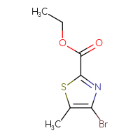 Chemical structure of ethyl 4-bromo-5-methyl-1,3-thiazole-2-carboxylate - CSSB00021388702