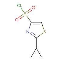 Chemical structure of 2-cyclopropyl-1,3-thiazole-4-sulfonyl chloride - CSSB00102763511