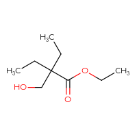 Chemical structure of ethyl 2-ethyl-2-(hydroxymethyl)butanoate - CSSB00011031349