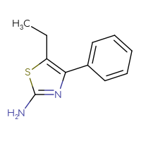 Chemical structure of 5-ethyl-4-phenyl-1,3-thiazol-2-amine - CSSB00000168904