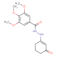 Chemical structure of 3,4,5-trimethoxy-N'-(3-oxocyclohex-1-en-1-yl)benzohydrazide - CSSB00025730021