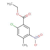 Chemical structure of ethyl 2-chloro-4-methyl-5-nitrobenzoate - CSSB00014124672