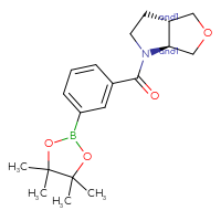 Chemical structure of rac-(3aR,6aR)-1-[3-(4,4,5,5-tetramethyl-1,3,2-dioxaborolan-2-yl)benzoyl]-hexahydro-1H-furo[3,4-b]pyrrole - CSSB02229499362