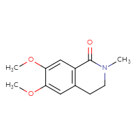 Chemical structure of 6,7-dimethoxy-2-methyl-1,2,3,4-tetrahydroisoquinolin-1-one - CSSB00000060472