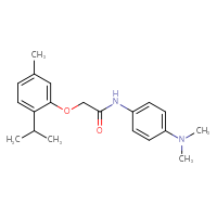 Chemical structure of N-[4-(dimethylamino)phenyl]-2-[5-methyl-2-(propan-2-yl)phenoxy]acetamide - CSSB00102523083
