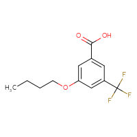 Chemical structure of 3-butoxy-5-(trifluoromethyl)benzoic acid - CSSB02185704391