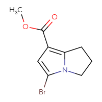 Chemical structure of methyl 5-bromo-2,3-dihydro-1H-pyrrolizine-7-carboxylate - CSSB00015552901
