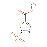 Chemical structure of methyl 2-(fluorosulfonyl)-1,3-thiazole-5-carboxylate - CSSB02127096537