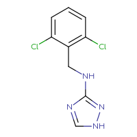 Chemical structure of N-[(2,6-dichlorophenyl)methyl]-1H-1,2,4-triazol-3-amine - CSSB00000013731