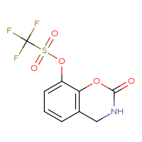 Chemical structure of 2-oxo-3,4-dihydro-2H-1,3-benzoxazin-8-yl trifluoromethanesulfonate - CSSB20977137657