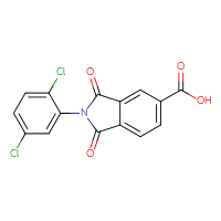 Chemical structure of 2-(2,5-dichlorophenyl)-1,3-dioxo-2,3-dihydro-1H-isoindole-5-carboxylic acid - CSSB00000736938