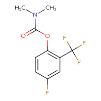 Chemical structure of 4-fluoro-2-(trifluoromethyl)phenyl N,N-dimethylcarbamate - CSSB21432555157