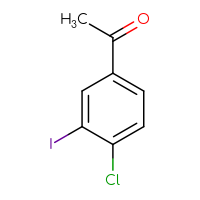 Chemical structure of 1-(4-chloro-3-iodophenyl)ethan-1-one - CSSB00015693275