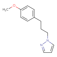 Chemical structure of 1-[3-(4-methoxyphenyl)propyl]-1H-pyrazole - CSSB20684945509