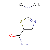 Chemical structure of 2-(dimethylamino)-1,3-thiazole-5-carboxamide - CSSB00009968917