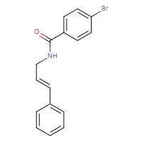 Chemical structure of 4-bromo-N-[(2E)-3-phenylprop-2-en-1-yl]benzamide - CSSB12074313324