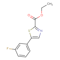 Chemical structure of ethyl 5-(3-fluorophenyl)-1,3-thiazole-2-carboxylate - CSSB00020649175