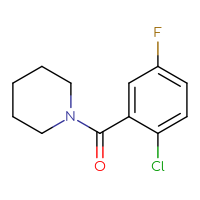 Chemical structure of 1-(2-chloro-5-fluorobenzoyl)piperidine - CSSB00020381998