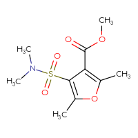 Chemical structure of methyl 4-(dimethylsulfamoyl)-2,5-dimethylfuran-3-carboxylate - CSSB00001196667