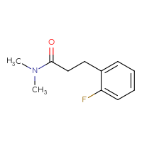 Chemical structure of 3-(2-fluorophenyl)-N,N-dimethylpropanamide - CSSB00046625957