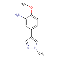 Chemical structure of 2-methoxy-5-(1-methyl-1H-pyrazol-4-yl)aniline - CSSB00011492730