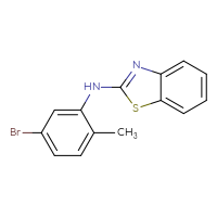 Chemical structure of N-(5-bromo-2-methylphenyl)-1,3-benzothiazol-2-amine - CSSB00003120763