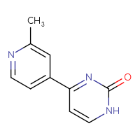 Chemical structure of 4-(2-methylpyridin-4-yl)-1,2-dihydropyrimidin-2-one - CSSB00013996594