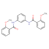 Chemical structure of 2-methoxy-N-[3-(2-methoxybenzamido)phenyl]benzamide - CSSB00047192634