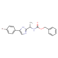 Chemical structure of benzyl N-{1-[5-(4-bromophenyl)-1H-imidazol-2-yl]ethyl}carbamate - CSSB00134639629