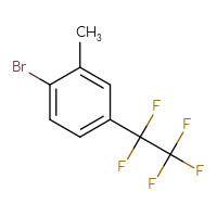 Chemical structure of 1-bromo-2-methyl-4-(1,1,2,2,2-pentafluoroethyl)benzene - CSSB00102708458